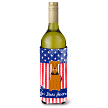Caroline's Treasures BB3036LITERK Patriotic USA Airedale dr iak na fla e v na, 750 ml, viacfarebn