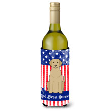 Caroline's Treasures BB3050LITERK Dr iak na fla e v na Patriotic USA Yellow Labrador, 750 ml, viacfarebn