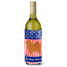 Caroline's Treasures USA Patriotic Chow Chow fla a na v no, izolacn obal na n poje 750 ml, viacfarebn