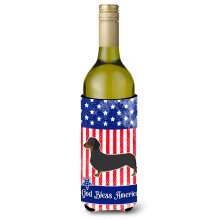 Caroline's Treasures USA Patriotic Dachshund fla a na v no, izolacn obal na n poje 750 ml, viacfarebn