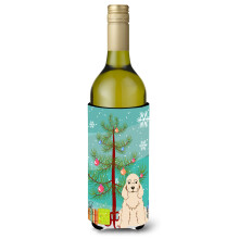 """"Caroline's Treasures BB4219LITERK Merry Christmas Tree Cocker Spaniel Buff Wijnfles Drank Isolator Hugger 750ml Veelkleurig""""