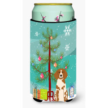 """"Caroline's Treasures Merry Christmas Tree Bretagne Spaniel Tall Boy Beverage Isolator Hugger BB4197TBC Veelkleurig""""