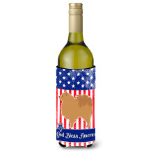 Caroline's Treasures USA Patriotic Pomeranian fla a na v no, izolacn obal na n poje 750 ml, viacfarebn
