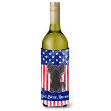 """"Caroline's Treasures BB3107LITERK USA Chinese Crested Zwarte Wijnfles Hugger koude drank-koozies 750 ml Veelkleurig""""
