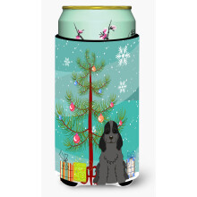 Caroline's Treasures Merry Christmas Tree Cocker Spaniel cierny Tall Boy Beverage Insulator Hugger BB4217TBC Multicolor