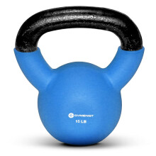 GYMENIST elezn z va ia na kettlebell Fitness s neopr nov m povlakom okolo spodnej polovice kovov ho kettlebellu (15 LB)