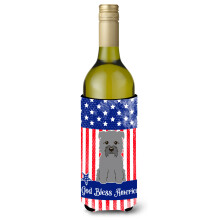 Caroline's Treasures BB3054LITERK Patriotic USA Glen of Imal Grey Wine Bottle Hugger Cold-Break-Koozies 750 ml Viacfarebn
