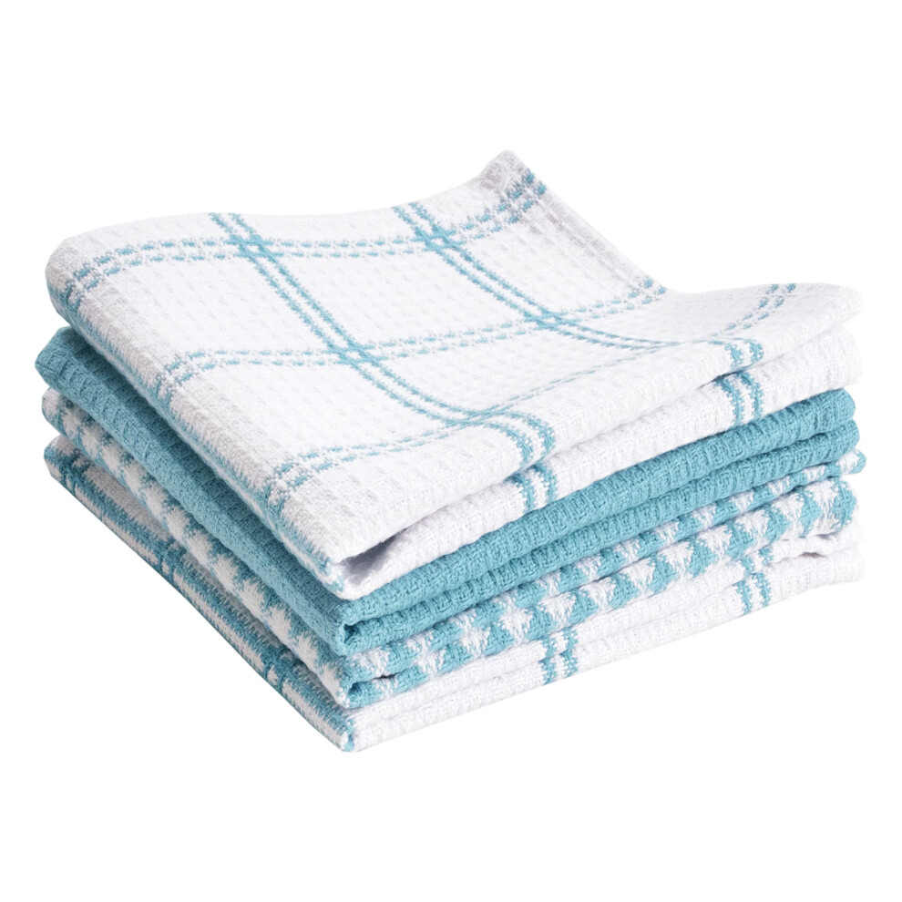 T-fal Premium Waffle Dish Cloths: Highly Absorbent  Super Soft - 100% Cotton  12x13 Flat Waffle Dish Cloth for Cleaning & Drying  4-Pack  Breeze-image-OPC-PFSWSNW-NEW