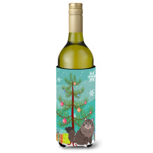 Caroline's Treasures Sib rska macka Vesel vianocn stromcek Fla a na v no Izolacn obal na n poje 750 ml Viacfarebn
