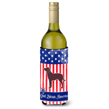 """"Caroline's Treasures AUSA Patriotic Mercian Water Spaniel Wijnfles Drank Isolator Hugger 750 ml Veelkleurig""""