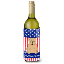 Caroline's Treasures BB3119LITERK USA Anglick buldog Fawn dr iak na fla e v na, 750 ml, viacfarebn