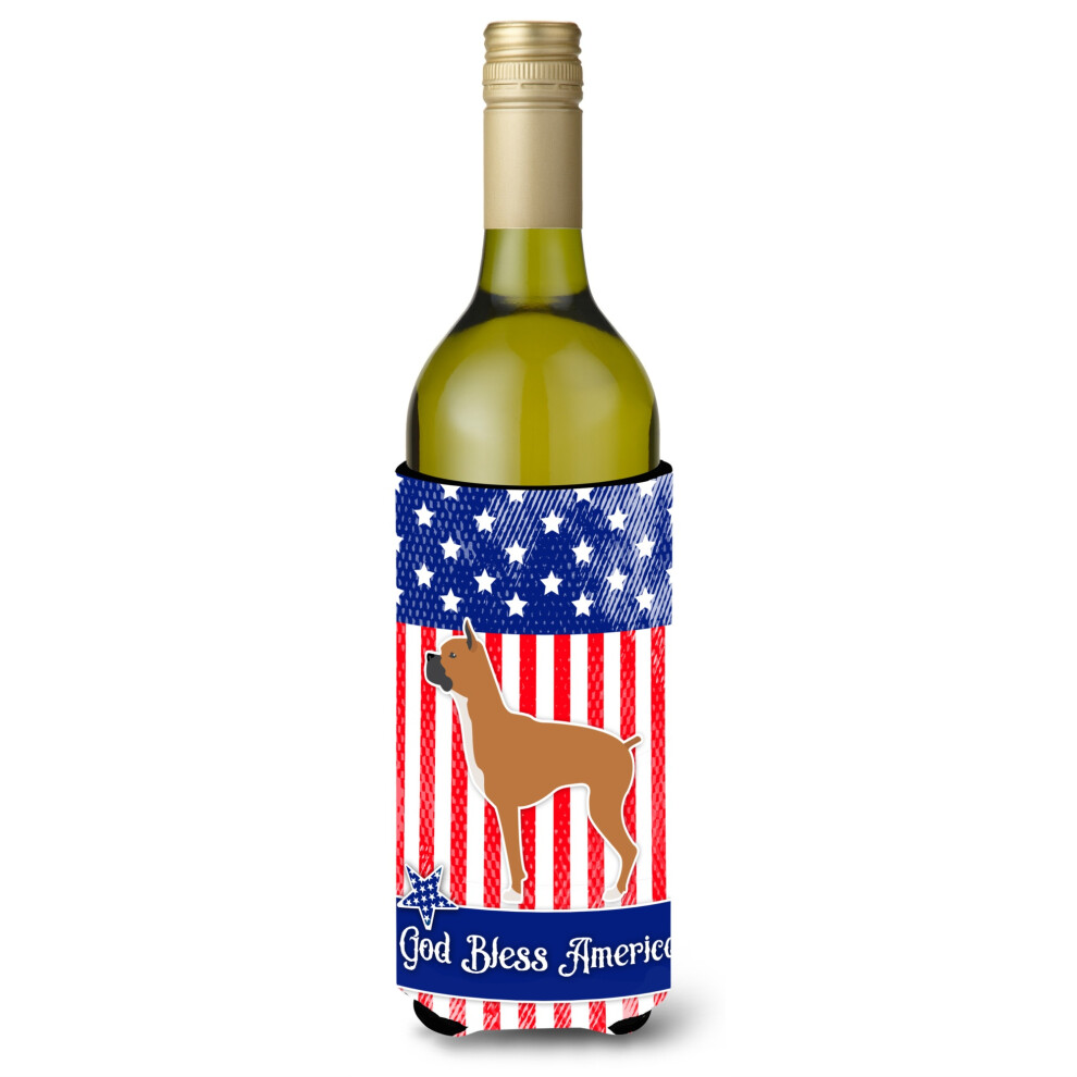 Bo Te Isotherme Pour Bouteille De Vin Et Boisson, 750 Ml, Multicolore, De Caroline's Treasures, Usa Patriotic Boxer-image