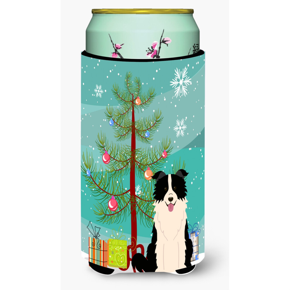 Caroline's Treasures Merry Christmas Tree Border Collie Schwarz Wei? Tall Boy Getr?Nke-Isolierflasche BB4243TBC Mehrfarbig-image