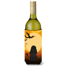 Caroline's Treasures BB4337LITERK Halloween Poodle cierna fla   a na v   no n   pojov    izol   tor 750 ml viacfarebn