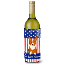 Caroline's Treasures BB3095LITERK Patriotic USA Corgi Cookie fla a na v no, 750 ml, viacfarebn
