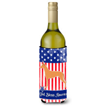 """"Caroline's Treasures USA Patriotic Pharaoh Hound Wijnfles Drankisolator Hugger 750 ml Veelkleurig""""