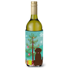 Caroline's Treasures BB4181LITERK Vesel vianocn stromcek Cokol dov labradorsk remienok na fla u na v no 750 ml viacfarebn