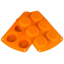 Webake jordn?ddesm?rkop forme silikone mini syrte pan quiche form pie pan 6-cavity tartlet pan til bagning bregne kager pakke med 2