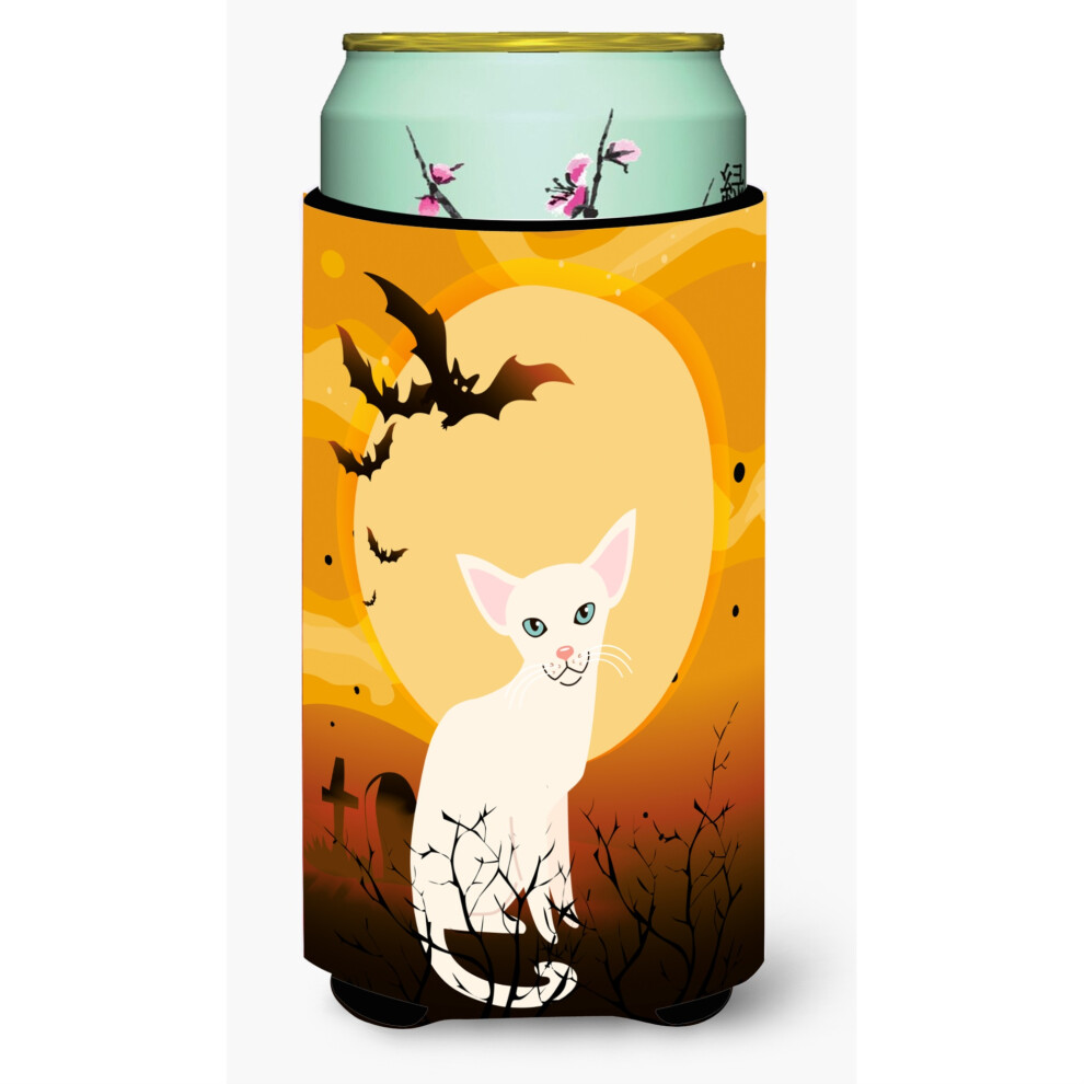 Caroline's Treasures         Isolateur de boisson pour chat blanc    tranger d'Halloween, grand format, multicolore