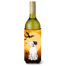 Caroline's Treasures BB4380LITERK Halloween biela Boxer Cooper fla a na v no n pojov izol tor 750ml viacfarebn