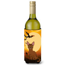 Caroline's Treasures Halloween, fla a na v no s habe skou mackou, izolacn obal na n poje 750 ml, viacfarebn