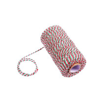 Jul Twine String Green Red and White Bakers Twine String Cotton Present Wrapping Twine 328 Feet Cotton Arts Crafts Twine String Hllbar frpackni