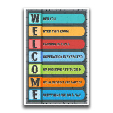 Cartaz de Sala de Aula para Motivação e Inspiração | Decoração para Professores | Cartazes de Mentalidade de Crescimento | 18" x 12"