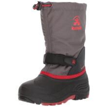 Kamik Girl's Waterbug5 Snow Boot Charcoal/Red 1 Medium US Little Kid