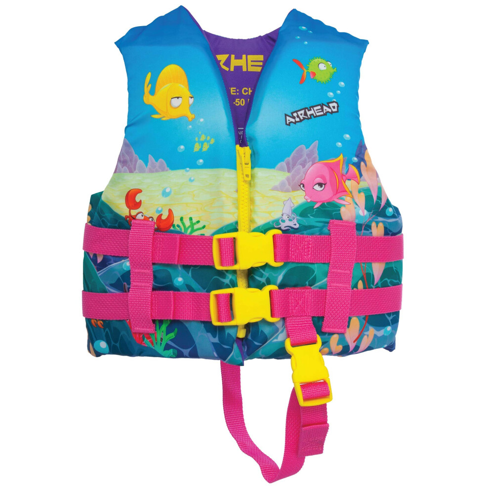 Airhead Treasure Infant and Child Life Vest USCG Approved Infant 15-30lbs Child 30-50lbs