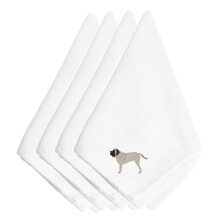 ""Caroline's Treasures BB3456NPKE Engelse Mastiff geborduurde servetten (set van 4) 20"""""""" Veelkleurig""""
