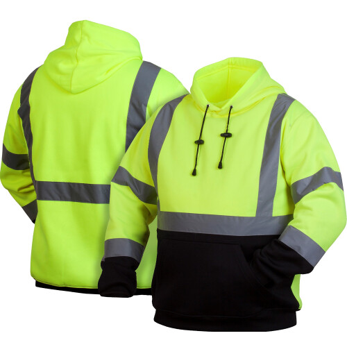 Pyramex Standard Safety Sweatshirt Hi Vis Lime 2X Large 2
