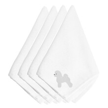 """"Caroline's Treasures BB3445NPKE Bichon Frise geborduurde servetten (set van 4) 20"""""""" Veelkleurig""""