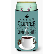 Caroline's Treasures Rather Have Coffee Cedula s n pisom Tall Boy Beverage Insulator Hugger viacfarebn