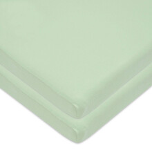 American Baby Company Lenzuolo Fitted per Culla 15" x 33", Cotone Naturale Jersey, Sedano, Confezione da 2