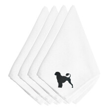 ""Caroline's Treasures BB3468NPKE Portugese waterhond geborduurde servetten (set van 4) 20"""""""" Veelkleurig""""