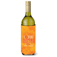Caroline's Treasures BB5417LITERK Kocham cię mamo Butelka na wino Izolator na napoje Hugger 750ml Multicolor""""