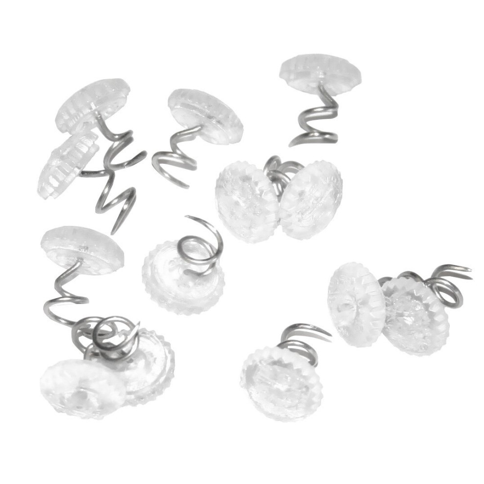 Attmu 200 Pcs Upholstery Tacks Headliner Pins Clear Heads Twist Pins for Slipcovers and Bedskirts  0.5 Inches Bed Skirt Pins-image-OPC-PFXPJG7-NEW