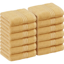 Utopia Asciugamani Set da 12 salviette Premium (12 x 12 pollici) 100% cotone filato ad anelli, salviette altamente assorbenti e morbide al tatto