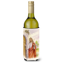 Caroline's Treasures APH0922LITERK Jezus pukający do drzwi Butelka wina Izolator na napoje Hugger 750 ml, wielokolorowy""""