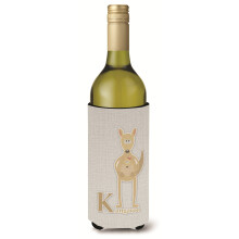 „Skarby Caroline Alfabet K dla Kangur Butelka wina Izolator na napoje Hugger Multicolor 750 ml”