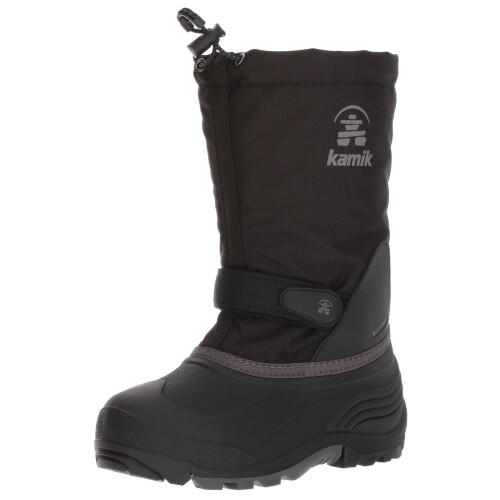 Kamik M  dchen Waterbug5 Schneestiefel Schwarz/Anthrazit 5 Medium US Big Kid