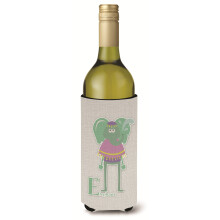 „Skarby Karoliny Alfabet E dla słonia Butelka na wino Izolator na napoje Hugger Multicolor 750 ml”
