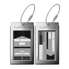 Luggage Tags Business Card Holder by TUFFTAAG - Durable Travel ID Bag Tag in Multiple Color Options Perfect for Suitcases Backpacks and Carry-Ons