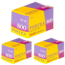 Pack med 3 Kodak 145 1855 Professional Portra 800 Color Negative Film (ISO 800) 35mm 36 exponeringar
