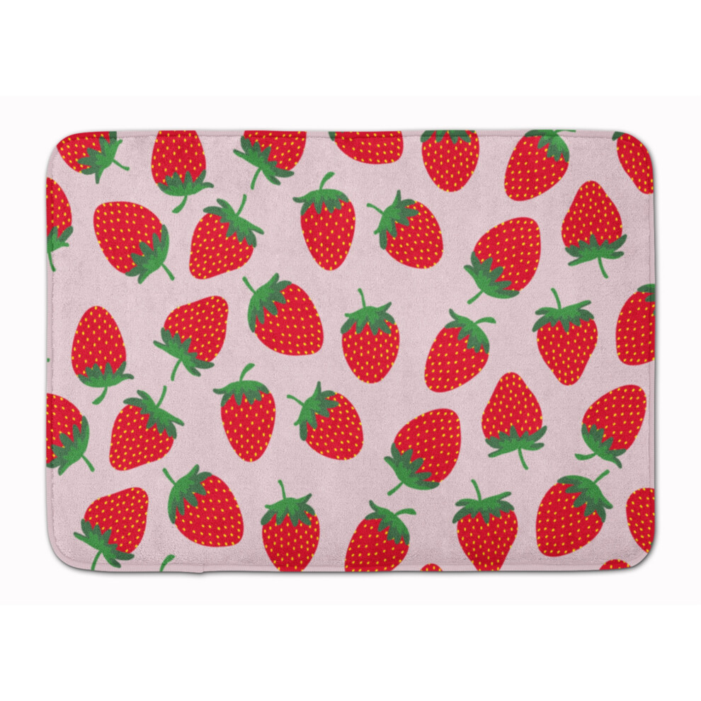 ""Caroline's Treasures Aardbeien Op Roze Vloermat 19"""""""" X 27"""""" Multicolor""""-image