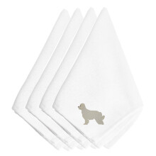 """"Caroline's Treasures BB3418NPKE Pyreneese herder geborduurde servetten (set van 4) 20"""""""" Veelkleurig""""