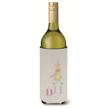 Caroline's Treasures Alphabet U dla Jednorożca Butelka Wina Izolator Napojów Hugger Multicolor 750ml""""