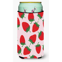 """"Caroline's Treasures Strawberries On Pink Tall Boy Beverage Isolator Hugger Veelkleurig""""