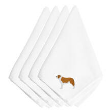 """"Caroline's Treasures BB3476NPKE Sint-Bernardus geborduurde servetten (set van 4) 20"""""""" Veelkleurig""""