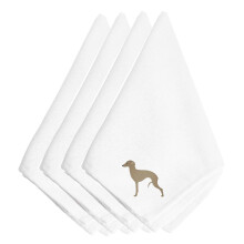""""Caroline's Treasures BB3414NPKE Italiaanse windhond geborduurde servetten (set van 4) 20"""""""" Veelkleurig""""